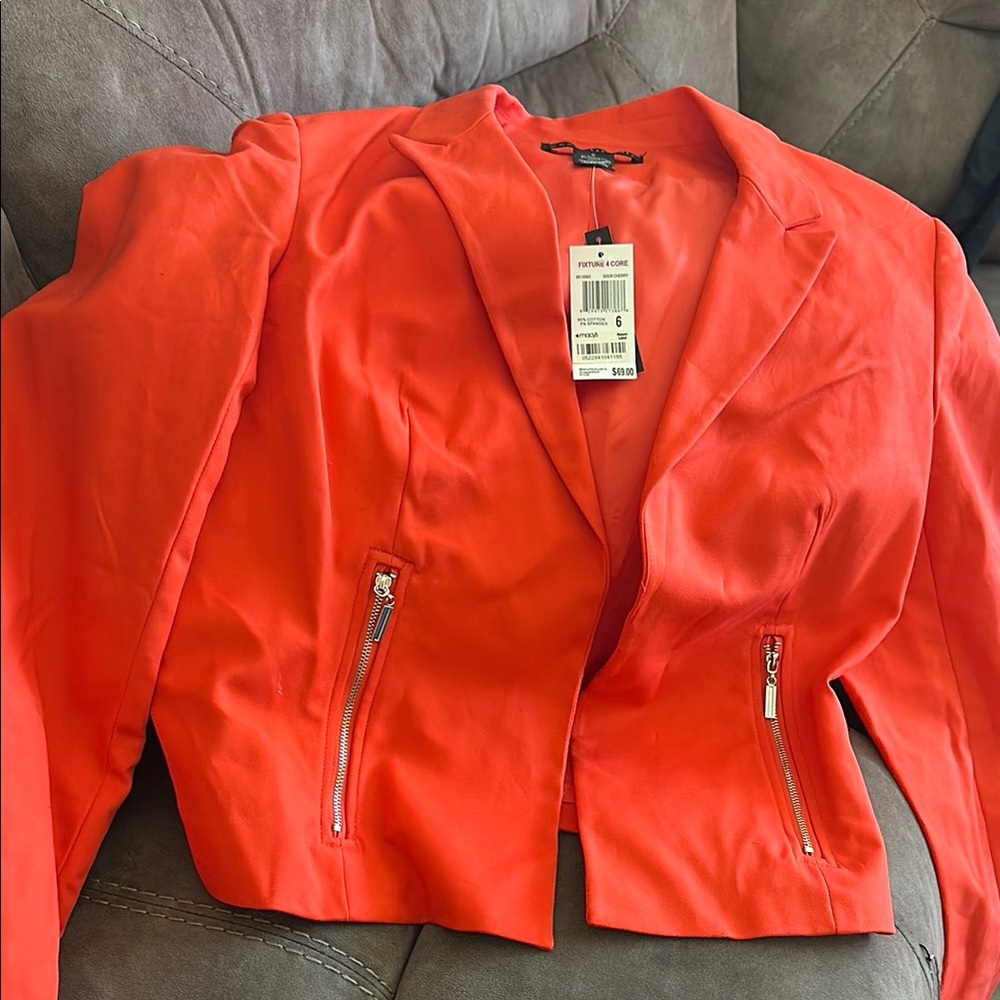 Grace Elements Red Blazer Modern Fitted Silhouette